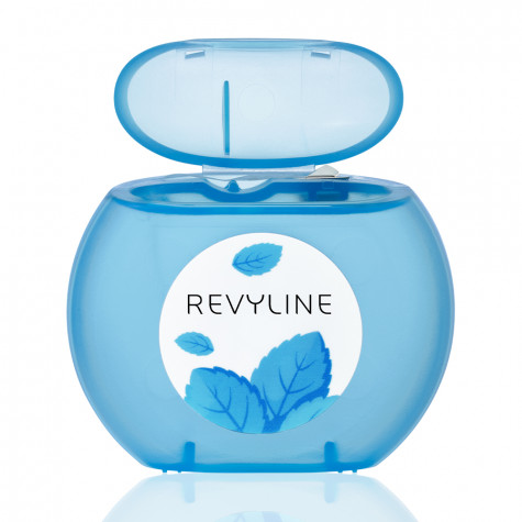 Зубная нить Revyline Perfect нейлон, мятная, вощеная с хлоргексидином, 30 м